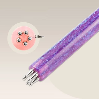 【Local】เล็บออกแบบเคล็ดลับภาพวาดวาดแกะสลัก Dotting ปากกา FlatFan Liner อะคริลิคเจล UV Polish เครื่องมือแต่งเล็บ