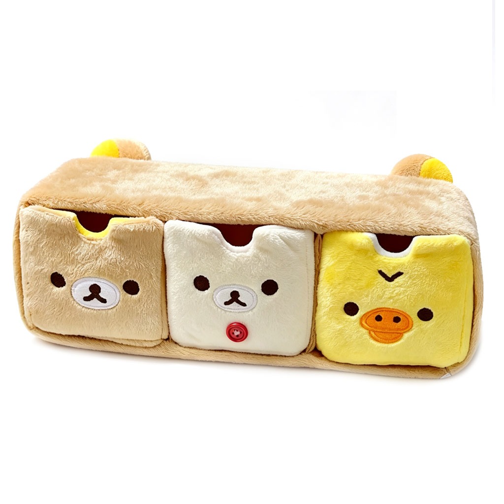 Rilakkuma Bear Koilakkuma Kiriroitori Plush Desktop Storage Box ตุ๊กตาแต่งหน้ากระเป๋าสําหรับ Home