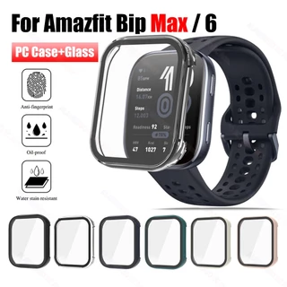 Amazfit Bip Max 6 Case PC Full Cover + กระจกนิรภัย Hard Case สําหรับ Amazfit Smart Watch Bip6 อุปกรณ์เสริม