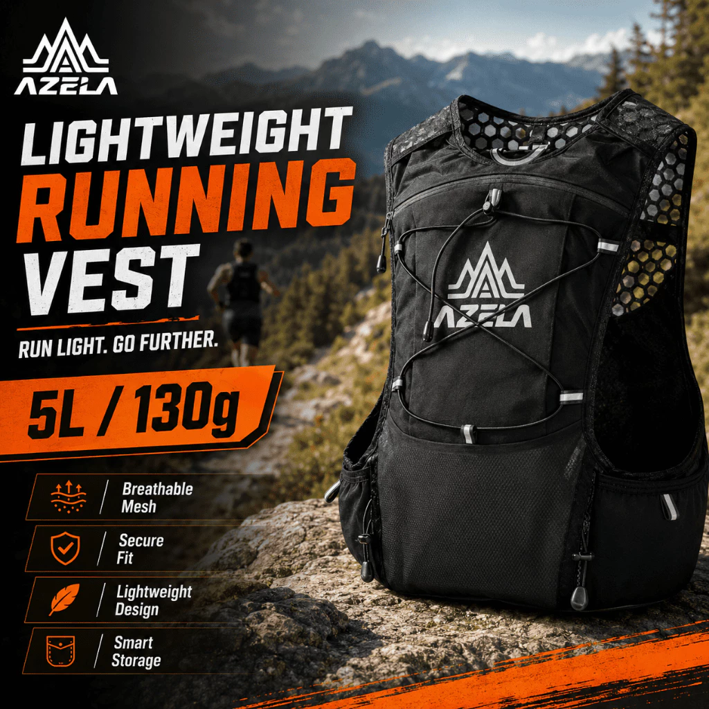 Azela ถุงใส่ 5L/130g Outdoor trail running bag กระเป๋าเป้น้ำ เป้วิงเทล Haft Full Marathon น้ำวิ่งเทรล กันน้ำ ถุง กระเป๋าวิ่งเทรล เป้เทรล
