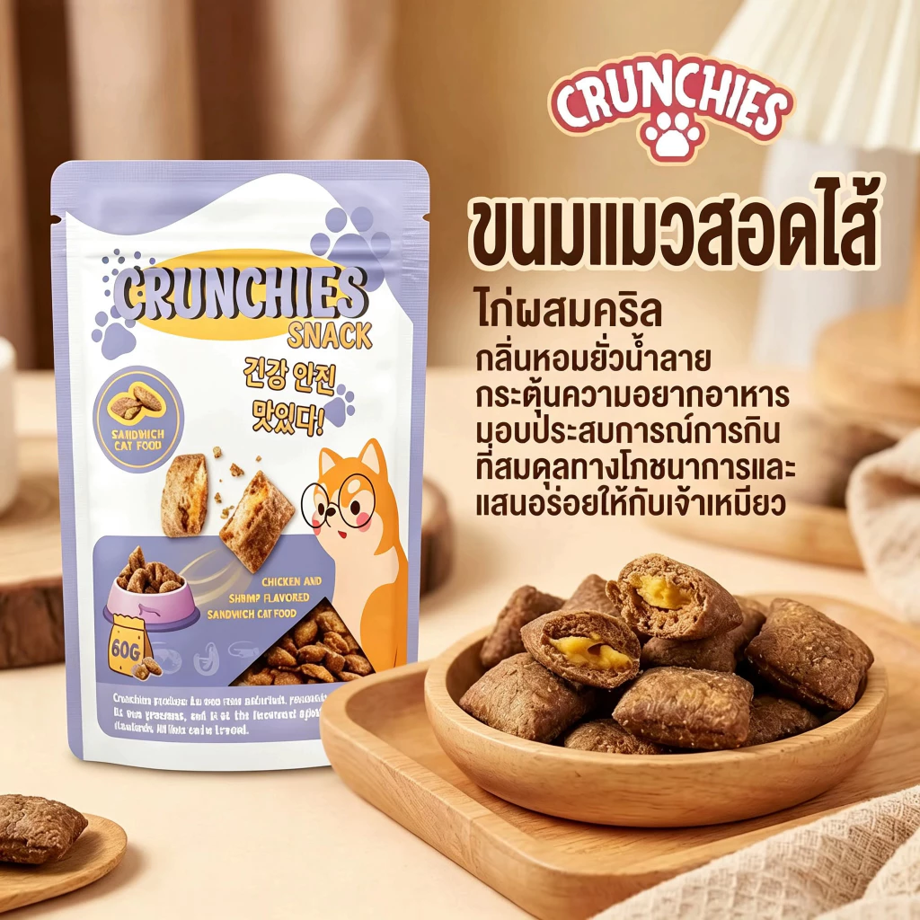 Flake Sale 韩国Crunchies夹heart猫Fal,60g