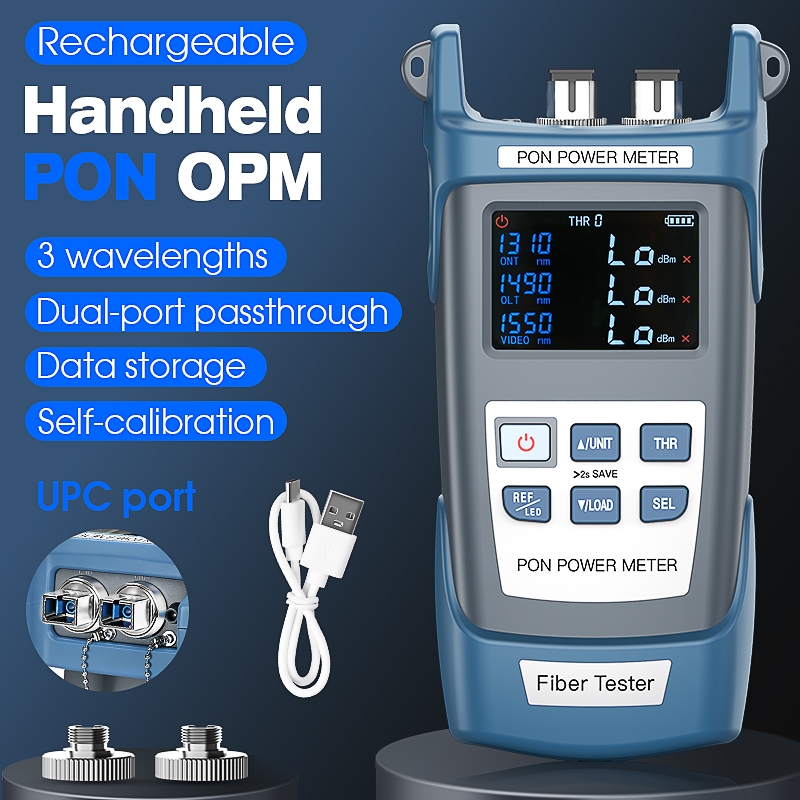 Comptyco AUA-350A เครื่องวัดพลังงานออปติคอล แบบมือถือ PON การตรวจจับเครือข่าย การทดสอบออนไลน์ PON พลังงานออปติคอลพอร์ต APC PON Optical power meter