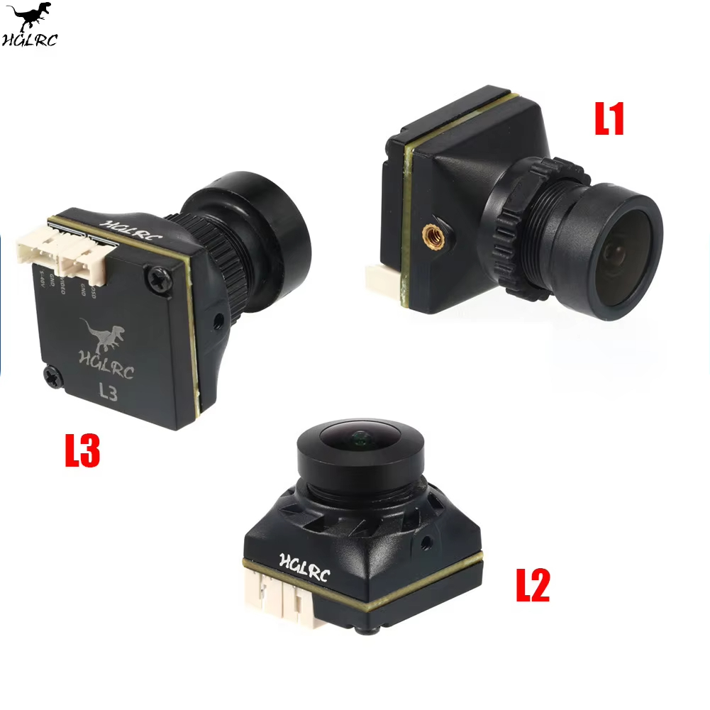 HGLRC L1 L2 L3 Mini FPV กล้อง 1200TVL/1800TVL วัน/กลางคืน Latency ต่ํา 16:9 19 มม.สําหรับ RC Racing 