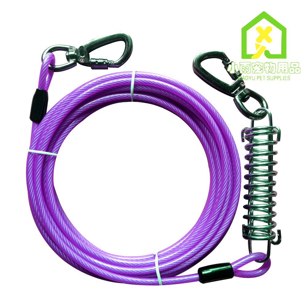 【XIAOYU Pet House】 อุปกรณ์สัตว์เลี้ยง สายจูงสุนัข ยาว 4.5 ม. สายจูงสุนัขเคลือบยาง ทนแรงกระแทก ไม่ตึง เชือกผูกสุนัข สายรัดคงที่ โซ่ล่ามหมาใหญ่