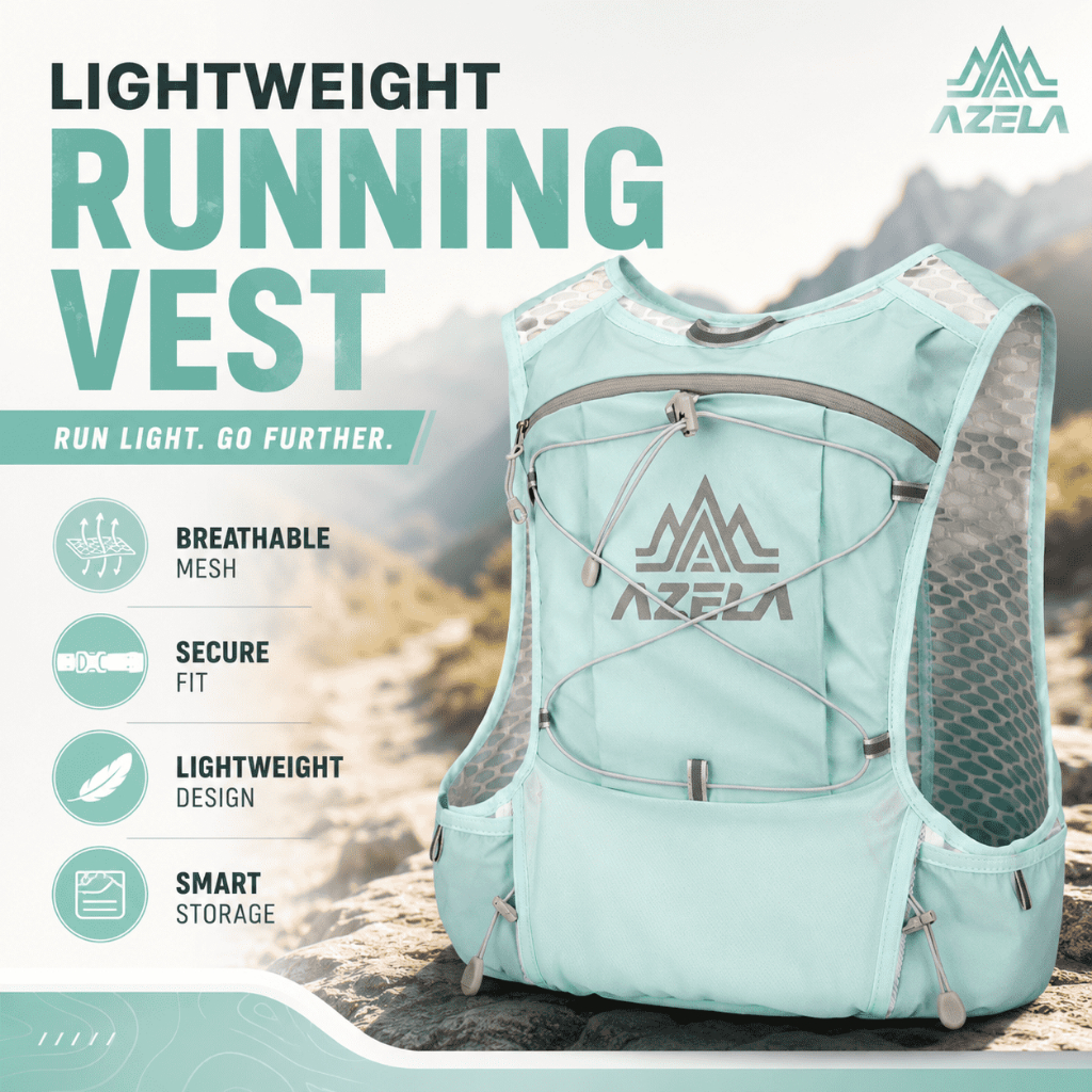 Azela ถุงใส่น้ำ 5L/130g Cycling running bag กระเป๋าเป้น้ำ เป้วิงเทล Haft Full Marathon น้ำวิ่งเทรล กัน ถุง กระเป๋าวิ่งเทรล เป้เทรล