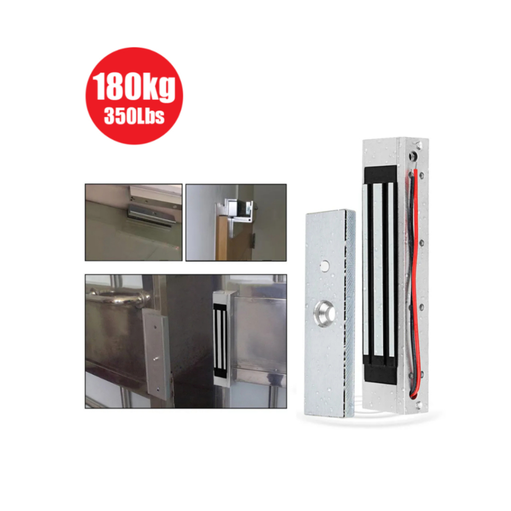 Magnetic Lock 12VDC แม่เหล็กไฟฟ้าสำหรับประตู  180kg /350lbs