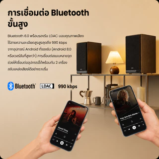 【New】Edifier R2750DB MKII ลําโพงชั้นวางหนังสือสามทางแบบ Quad-amped พร้อมเสียงสมดุลและการเชื่อมต่ออเนกประสงค์, กําลังขับรวม 144W RMS, Bluetooth 6.0, เสียงความละเอียดสูง, พอร์ต Sub Out