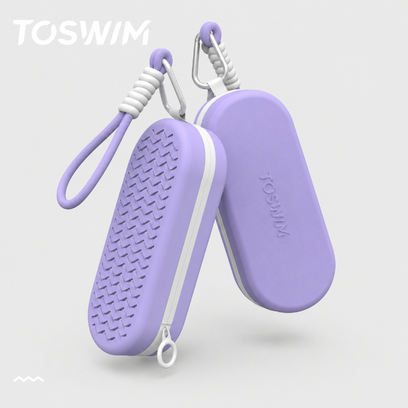 TOSWIM แว่นตาว่ายน้ําซิลิโคนเคสป้องกันแว่นตาว่ายน้ําเลนส์สามารถจัดเก็บแบบพกพา