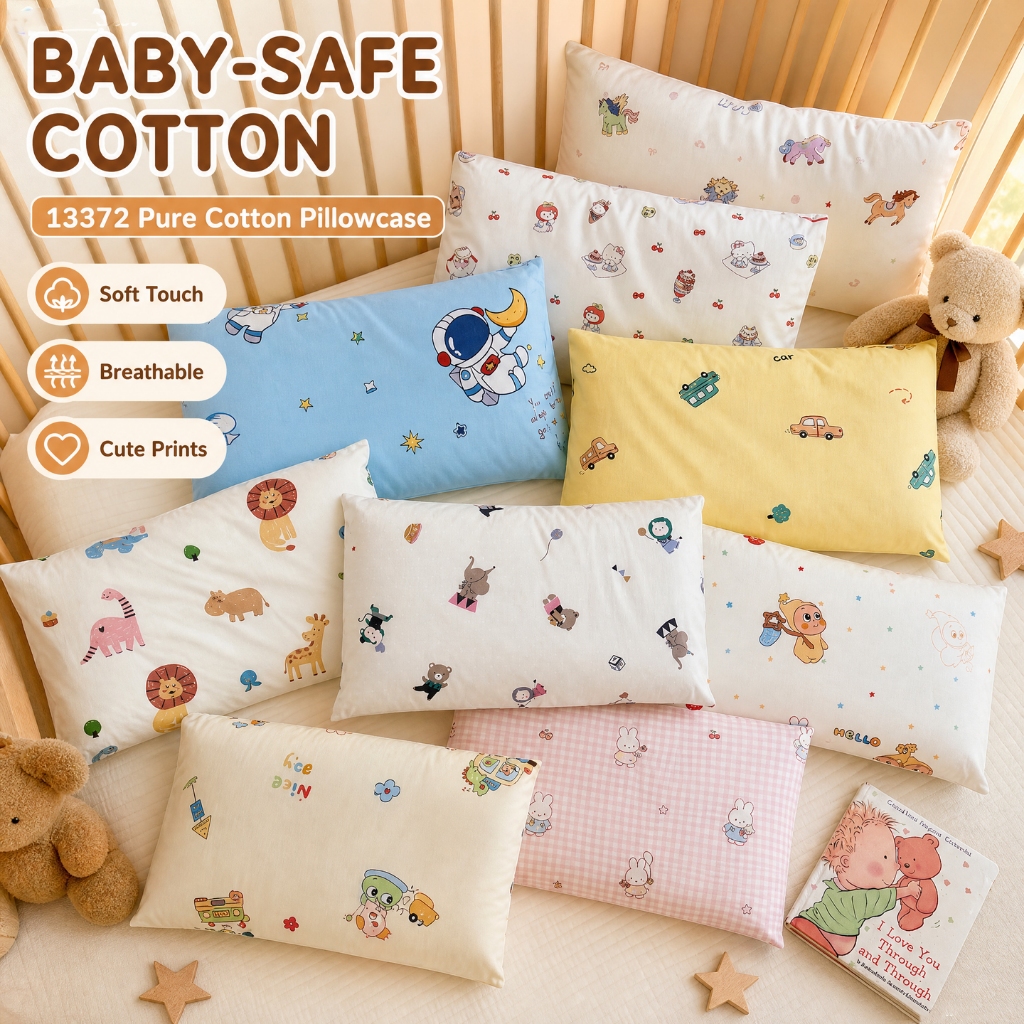 ปลอกหมอน ผ้าฝ้าย 100% ลายการ์ตูน สําหรับเด็กอนุบาล 30*50 ซม. 40*60 ซม. สไตล์ซองจดหมาย การ์ตูน กระต่าย pillowcase