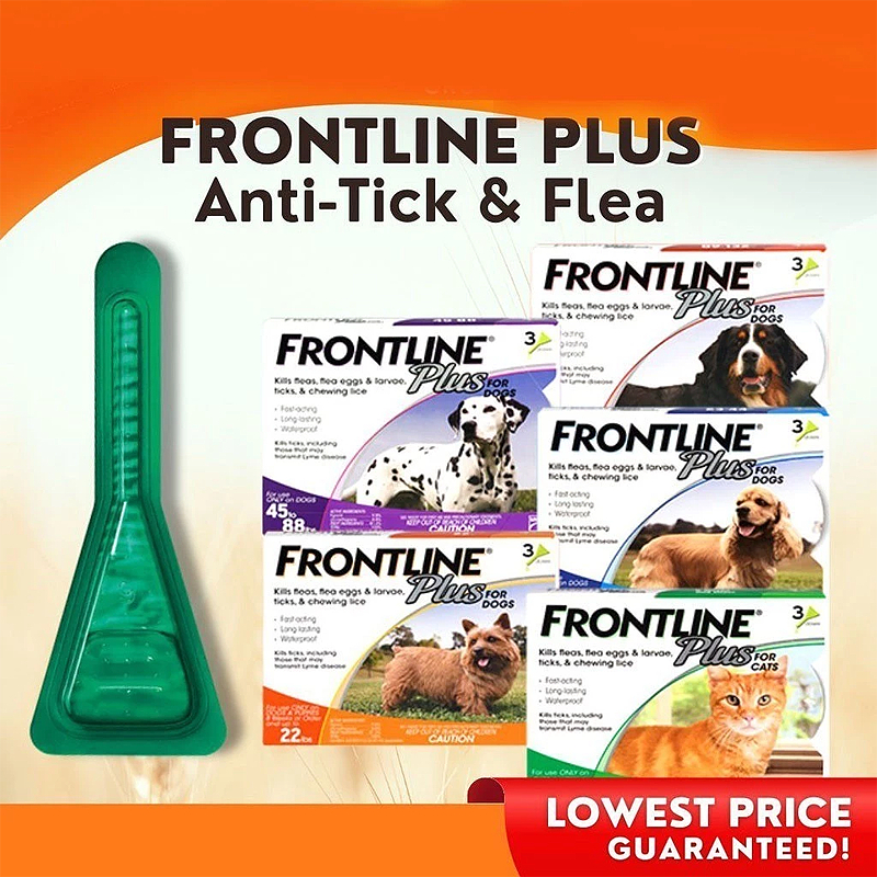 FRONTLINE PLUS ยาหยดกำจัดเห็บหมัด สำหรับสุนัขและแมว