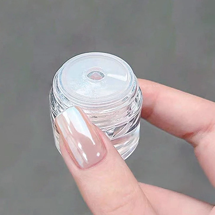 【Local】UR SUGAR Aurora Moonlight Mirror Nail Powder Silver Glitter Effect Pigment Chrome Dust Nail Decorative