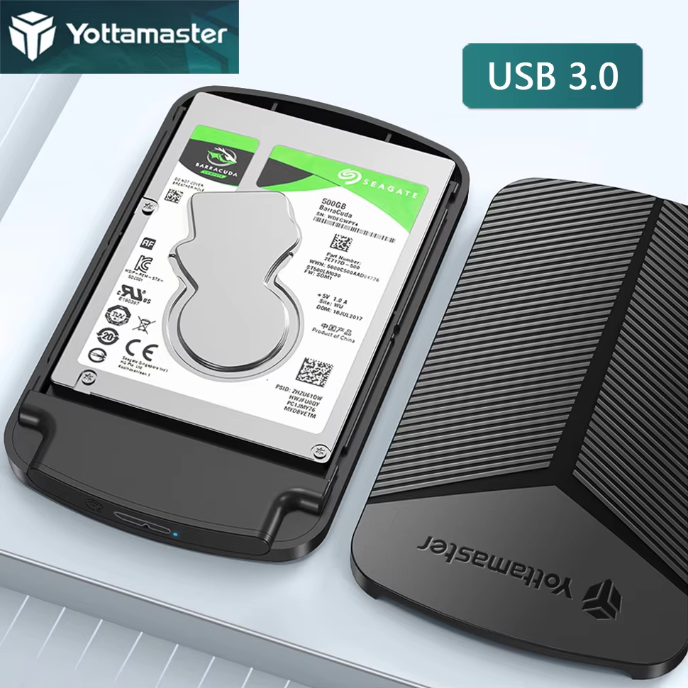 Yottamaster HDD Enclosure 2.5 "SATA SSD ฮาร์ดไดรฟ์ USB 3.0 Mobile External HDD Case