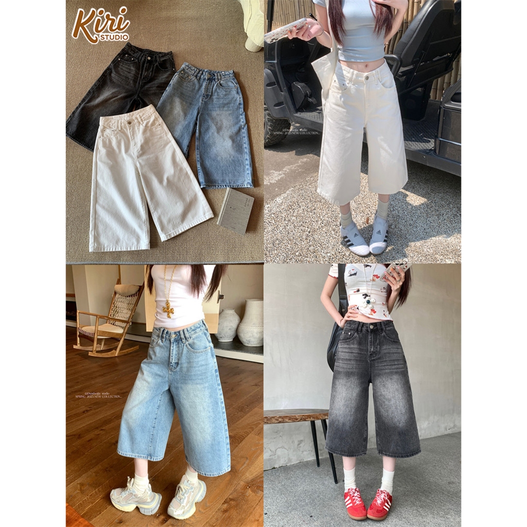 มีไซซ์ S-2XL|9สี กางเกงยีนส์ กางเกงยีนส์7ส่วน ฟอกน้ำ กระเป๋าข้าง เเมชท์ง่าย#101142