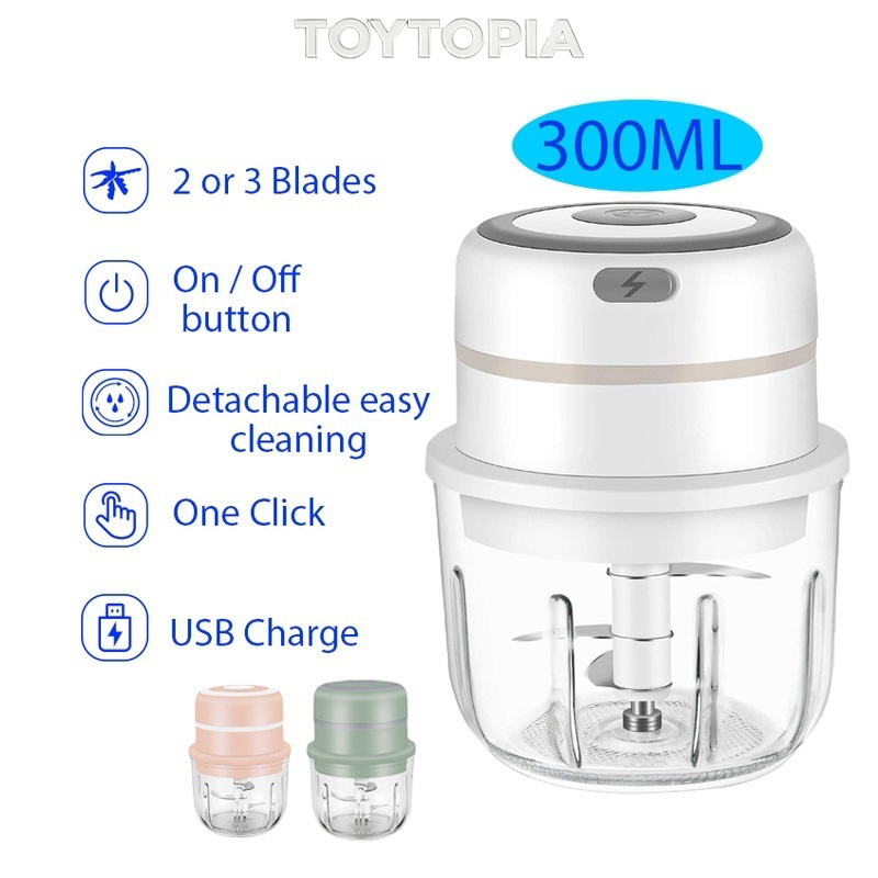 TOYTOPIA เครื่องปั่น เครื่องบดเนื้อ เครื่องบดสับ 300ml 3ใบมีด เป็นของขวัญได้ เครื่องใช้ไฟฟ้า น้ำหนักเบา ของใช้ในครัว