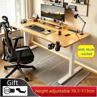 Electric Standing Desk Automatic Adjustable Height Computer Table Smart Ergonomic Office/Gaming Table With Power Strip