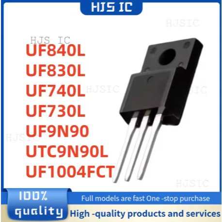 5PCS 100% ใหม่ UF1004FCT UF830L TO-220F UF840L UF9N90 UF740L UF730L UTC9N90L 9N90L TO-220F MOSFET ใน