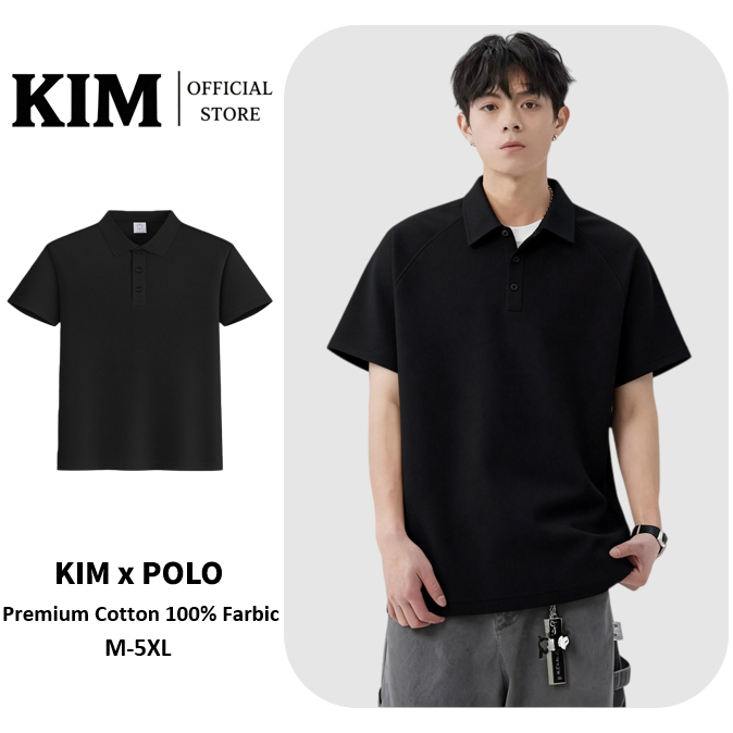 M-5XL เสื้อโปโลชาย เสื้อโปโลแขนสั้นลำลองพลัสไซส์แฟชั่นเกาหลี เสื้อคอปกผู้ชาย
