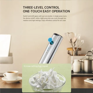 CHANGXIE เครื่องตีฟองนมไฟฟ้า 3 ระดับความเร็ว Electric Milk Frother เครื่องตีฟองนมไร้สาย ที่ตีฟองนม เครื่องทำฟองนม ตีฟองนม เครื่องปั่นฟองนม เครื่องตีไข่+ฟองนม ฟองนมกาแฟ
