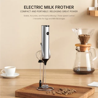 CHANGXIE เครื่องตีฟองนมไฟฟ้า 3 ระดับความเร็ว Electric Milk Frother เครื่องตีฟองนมไร้สาย ที่ตีฟองนม เครื่องทำฟองนม ตีฟองนม เครื่องปั่นฟองนม เครื่องตีไข่+ฟองนม ฟองนมกาแฟ