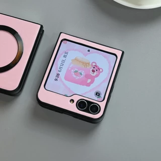 เคส สำหรับ Samsung Z Flip 5/6 สีชมพูพาสเทล มีแม่เหล็ก MagSafe ดีไซน์น่ารัก กันหล่นได้ดี ใช้กับที่ชาร์จไร้สายได้ สะดวกสุดๆ