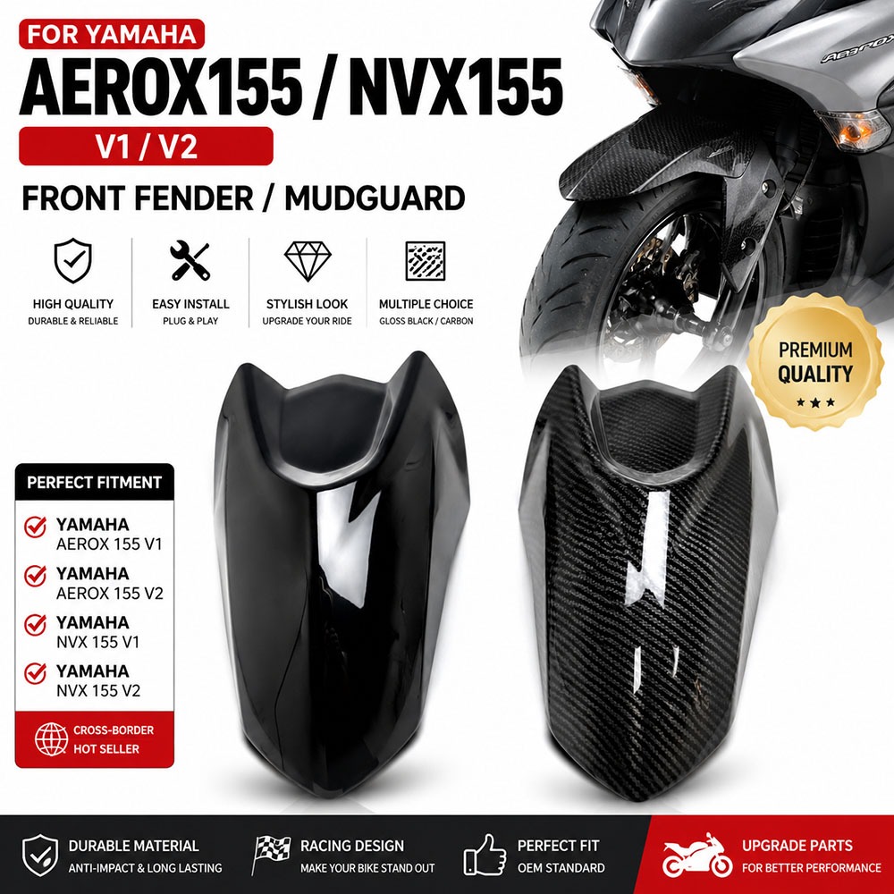บังโคลนบังโคลนหน้าสําหรับ Yamaha AEROX155 NVX155 V1 V2 รถจักรยานยนต์ดัดแปลงฝาครอบกันโคลนหน้า