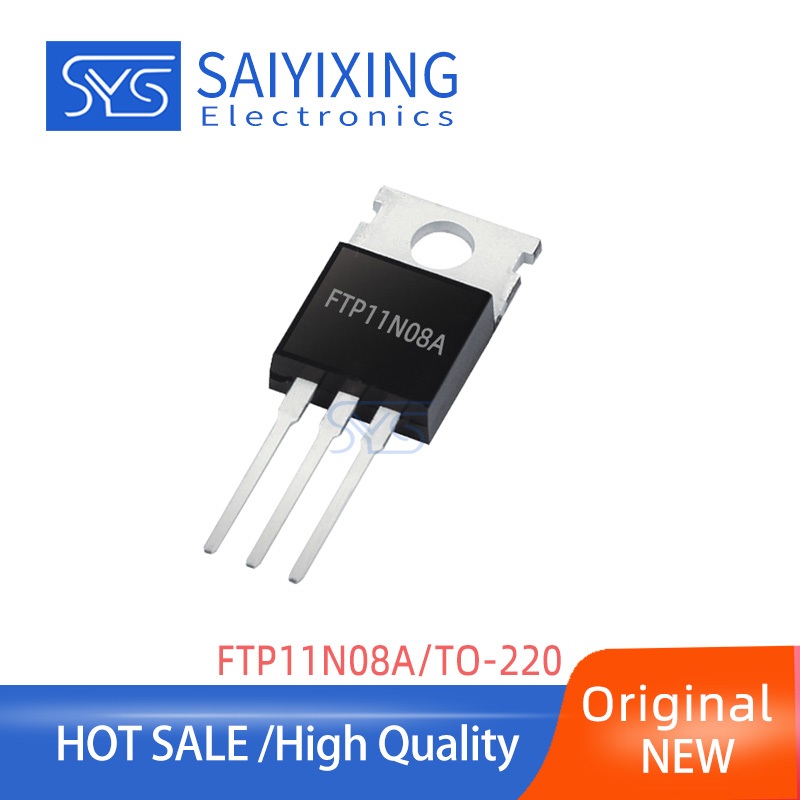 5 ชิ้น FTP11N08A Original TO-220 ทรานซิสเตอร์ที่ใช้กันทั่วไปสําหรับยานพาหนะไฟฟ้า In-Line FTP11N08