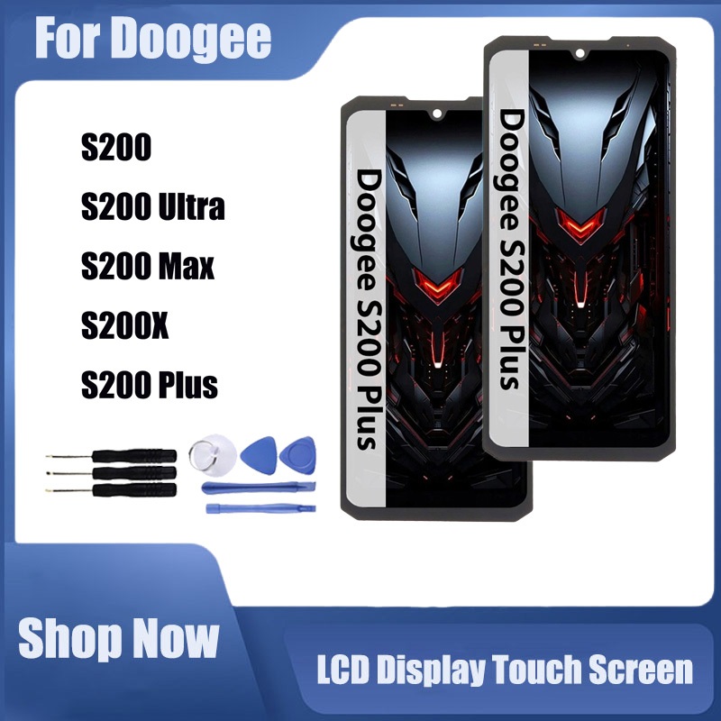 เข้ากันได้กับ Doogee S200 S200X S200 Plus S200 Ultra S200 Max จอแสดงผล LCD หน้าจอสัมผัส