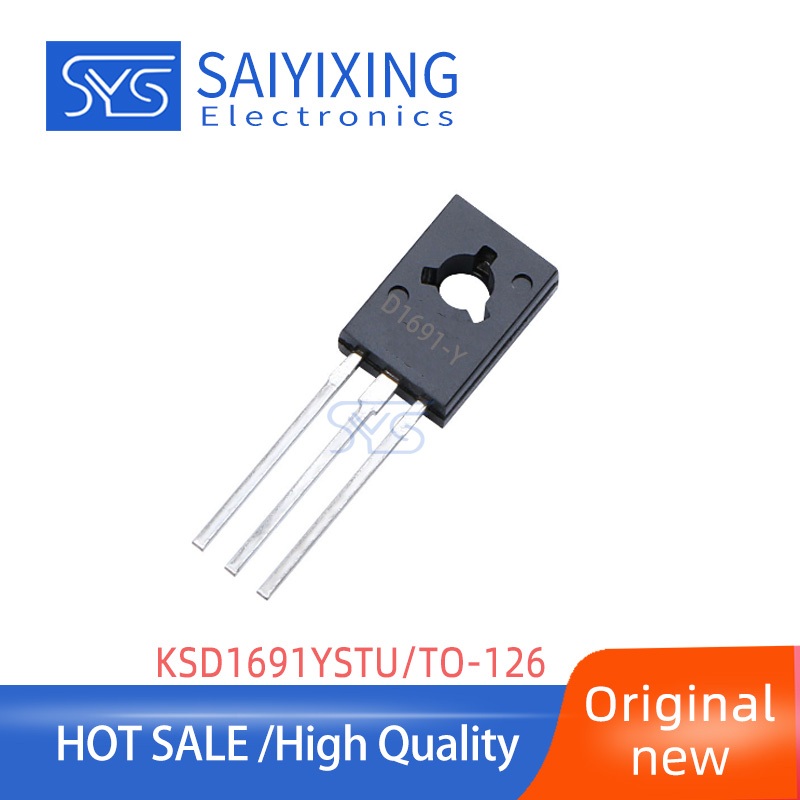 10pcs Original KSD1691YSTU ผ้าไหมพิมพ์ D1691-Y บรรจุภัณฑ์ TO-126 NPN 60V 5A Triode BJT