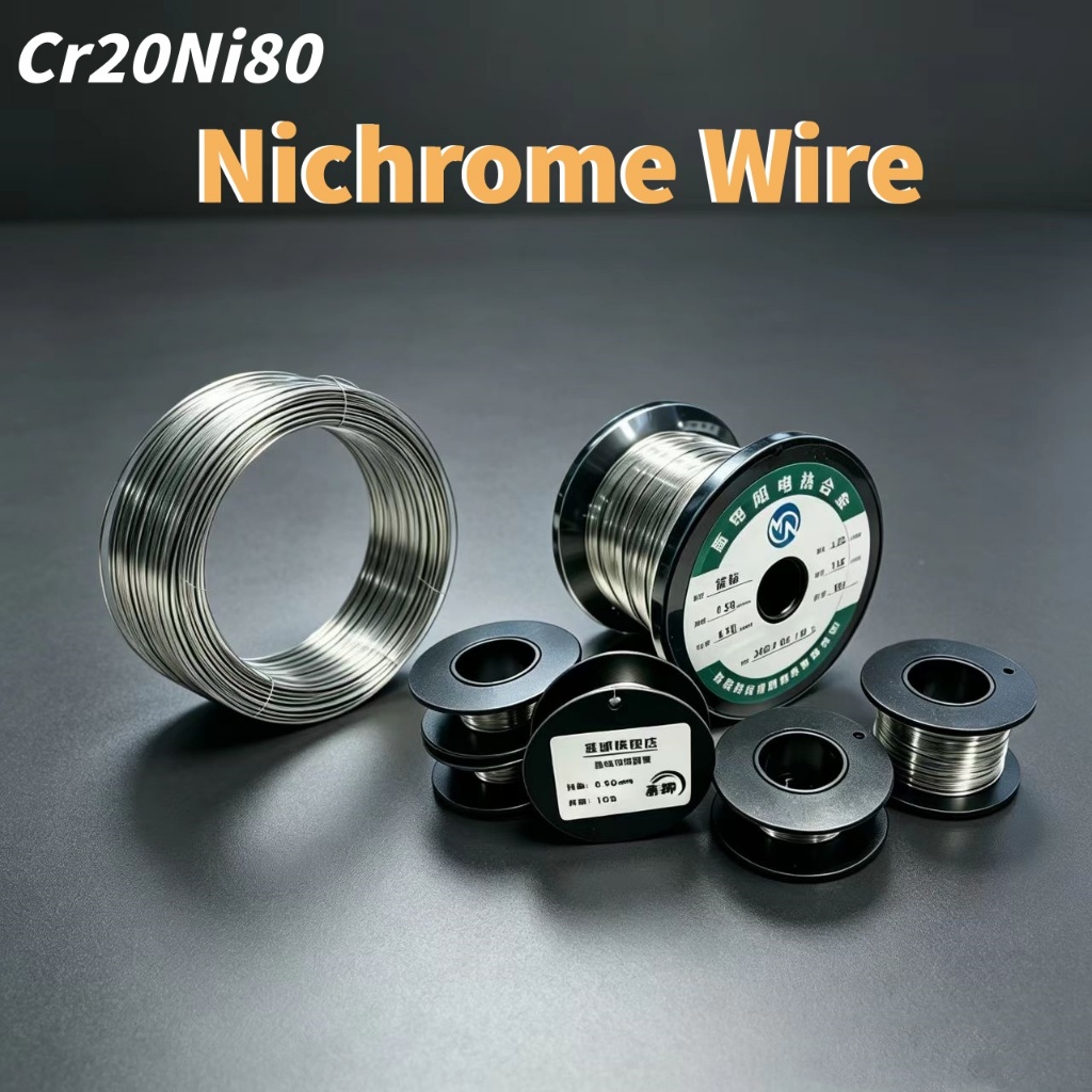 ทนต่อการกัดกร่อน Cr20Ni80 ลวดความร้อน Nichrome ลวดความร้อนโลหะผสมเส้นด้ายความต้านทานสายไฟสําหรับตัดโฟมเส้นผ่านศูนย์กลาง 0.1 มม. ~ 4 มม.