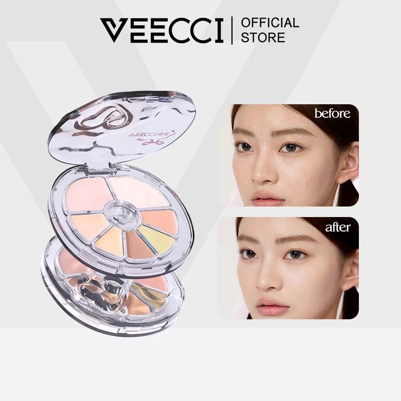 VEECCI คอนซีลเลอร์ ไฮไลท์ เจ็ดสี ประณีต เนื้อบาง อเนกประสงค์ ธรรมชาติ แต่งหน้า คอนซีลเลอร  (4.6g)