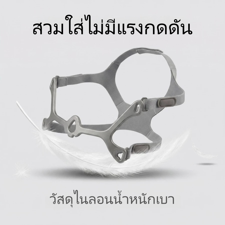 หมวก CPAP และการเปลี่ยนกรอบผ้าสําหรับหน้ากากจมูก WISP, สายรัดปรับได้ขนาดมาตรฐาน, ป้องกันการรั่วไหลระบายอากาศแบบนุ่มเข้ากันได้กับเครื่อง WISP CPAP