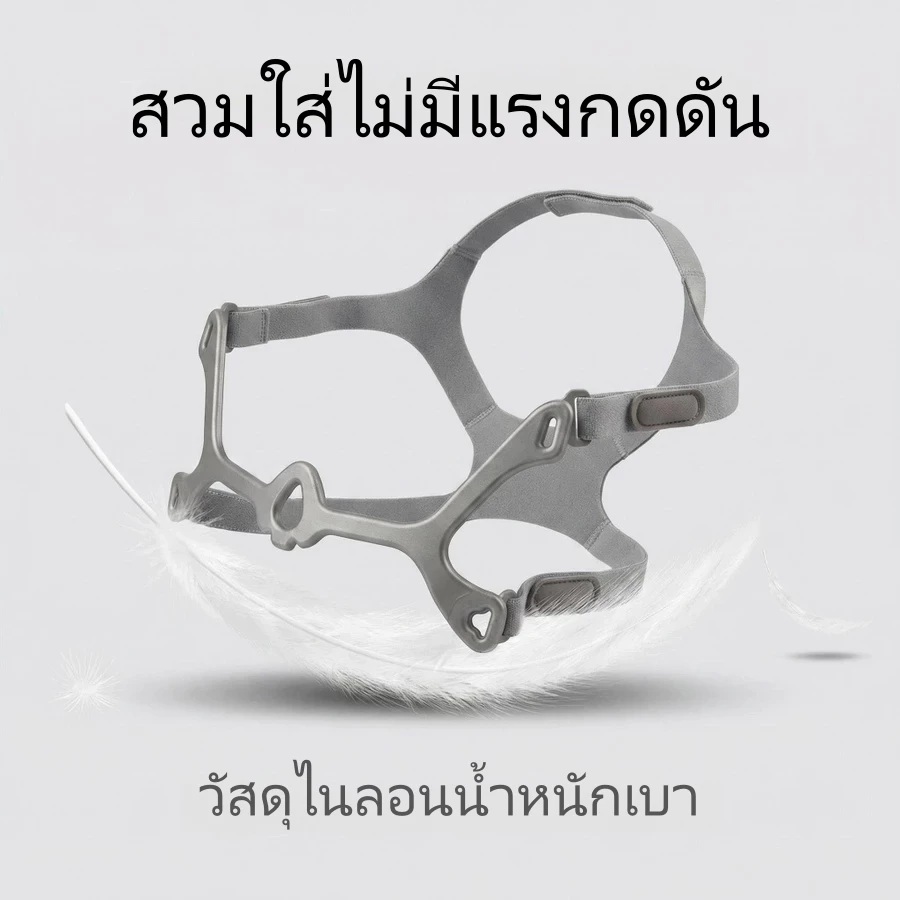 หมวก CPAP และการเปลี่ยนกรอบผ้าสําหรับหน้ากากจมูก WISP, สายรัดปรับได้ขนาดมาตรฐาน, ป้องกันการรั่วไหลระบายอากาศแบบนุ่มเข้ากันได้กับเครื่อง WISP CPAP