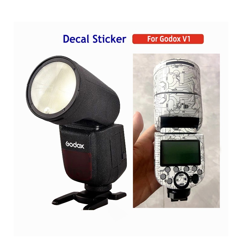 สําหรับ Godox V1 แฟลชสติกเกอร์ Anti-Scratch Coat Wrap ฟิล์มป้องกัน Body Protector Decal ผิว V1C V1N V1S V1F V1O