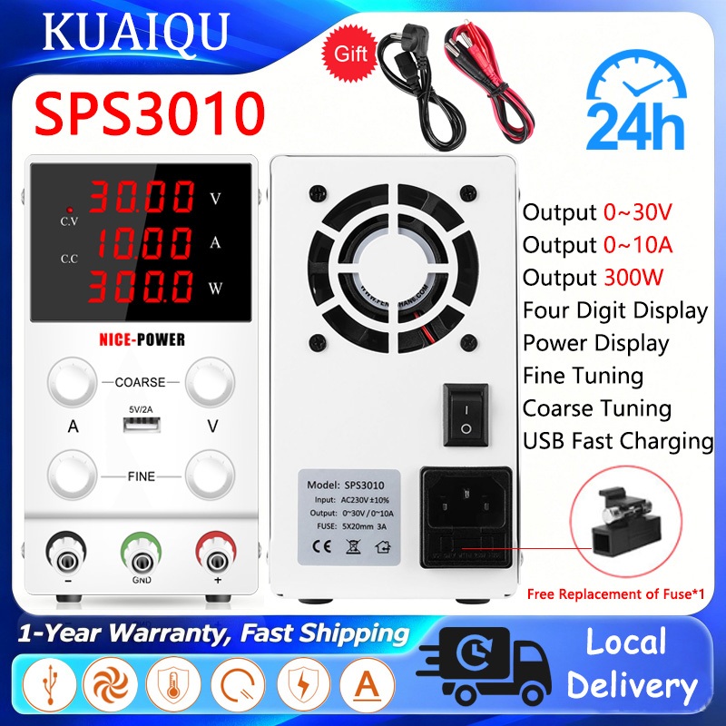 KUAIQU 30V 10A 60V 5A  เครื่องจ่ายไฟ dc power supply ปรับ ค่า ได้ป่าผม Lab Regulated ปรับห้องปฏิบัติการแรงดันไฟฟ้า Stabilizer Switching Bench แหล่ง 220V