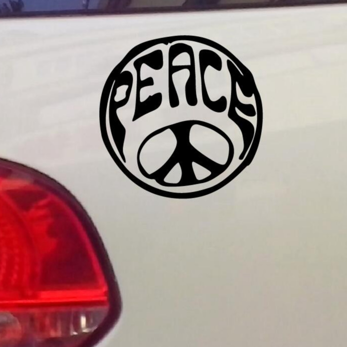 Peace Circle Sticker Love Peace Car Sticker Decal