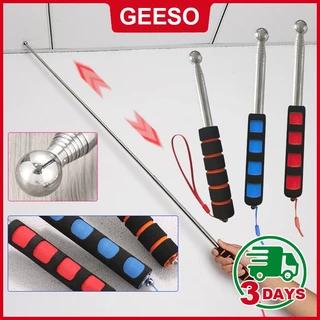 GEESO ค้อนตรวจโฮลผนังยืดหดได้ หัวลูกปืนกลมแข็ง ไม้เคาะกระเบื้อง เพดาน ตรวจหาช่องโฮลบ้าน อุปกรณ์ตรวจบ้านปรับความยาวได้ หลายฟังก์ชัน Telescopic Hollow Inspection Hammer Solid Round Ball Tip Extendable Wall Tile Tapping Rod 验房空鼓锤