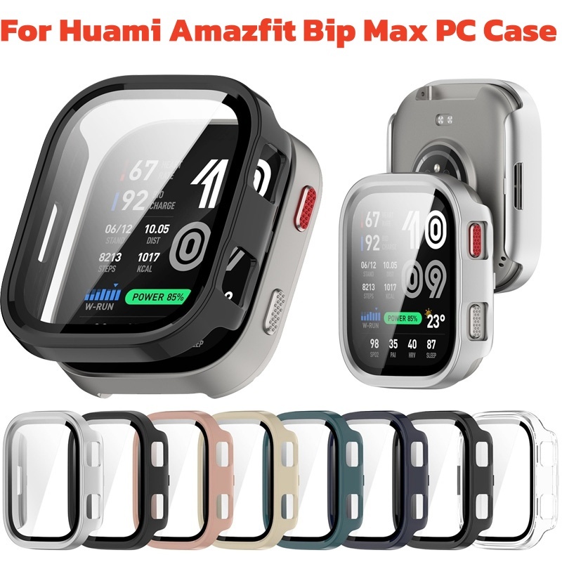 สําหรับ Huami Amazfit Bip Max กรณี PC เต็มรูปแบบกระจกนิรภัยสําหรับ Amazfit Bip Max สมาร์ทนาฬิกาอุปกรณ์เสริม