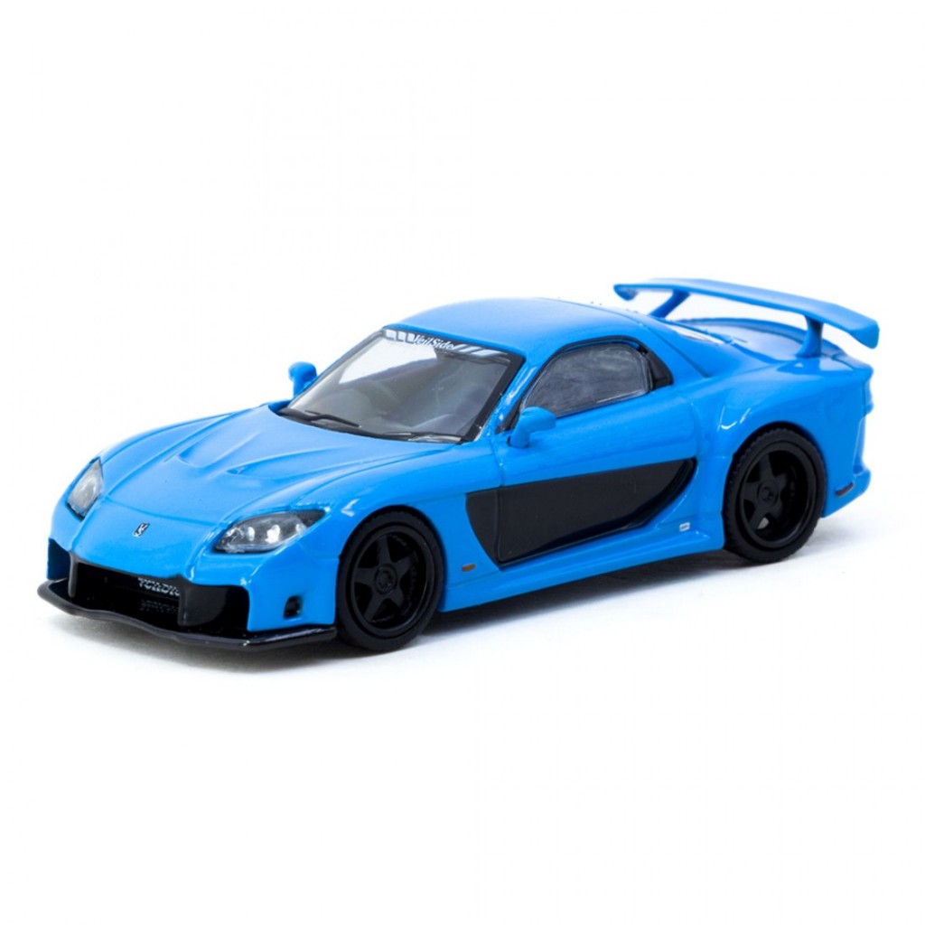 Tarmac Works T64G-075-BL 1/64 Mazda RX-7 VeilSide Fortune7 Blue Diecast Scale รถโมเดล