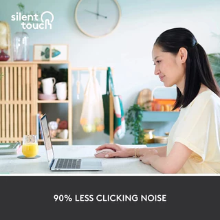 Logitech SIGNATURE M650 SilentTouch ลดเสียงคลิก ปุ่มข้างปรับแต่งได้ ใช้ได้ทั้ง Windows และ macOS (เมาส์ไร้สาย)