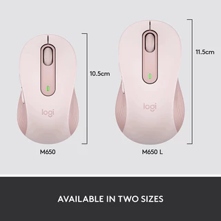 Logitech SIGNATURE M650 SilentTouch ลดเสียงคลิก ปุ่มข้างปรับแต่งได้ ใช้ได้ทั้ง Windows และ macOS (เมาส์ไร้สาย)