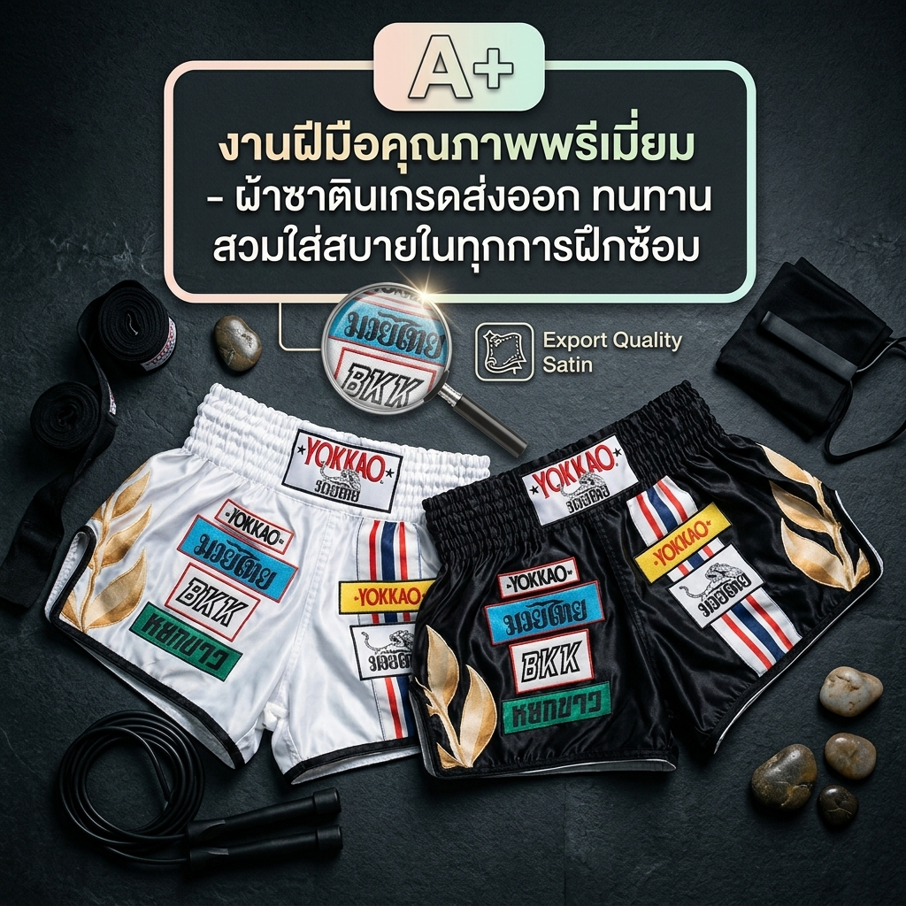 【แนะนำนักมวย】กางเกงขาสั้นมวยไทย ระบายอากาศ สบาย ซานดา ศิลปะการต่อสู้ การฝึก และการออกกำลังกาย
