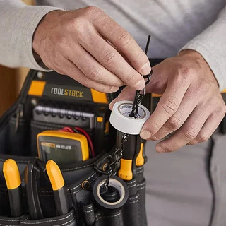 TOOLSTACK ช่างไฟฟ้ากระเป๋าเครื่องมือทํางานมัลติฟังก์ชั่ Toolkit แบบพกพาเครื่องมือกันน้ํา TSK-114