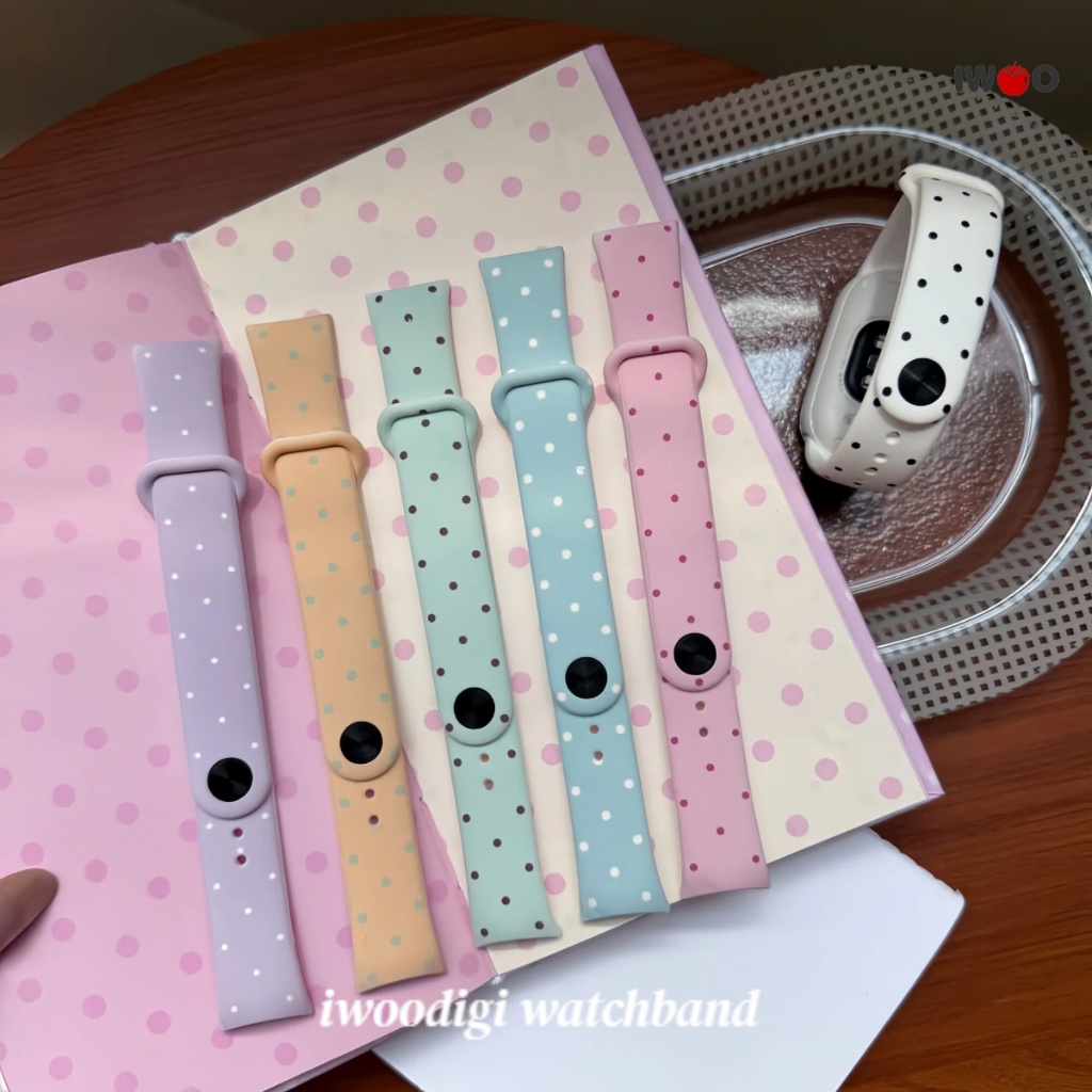 เวอร์ชั่นเกาหลีสําหรับ xiaomi/mi band 10 nfc/Ceramic/mi band 9/mi band 8 女士防水表带