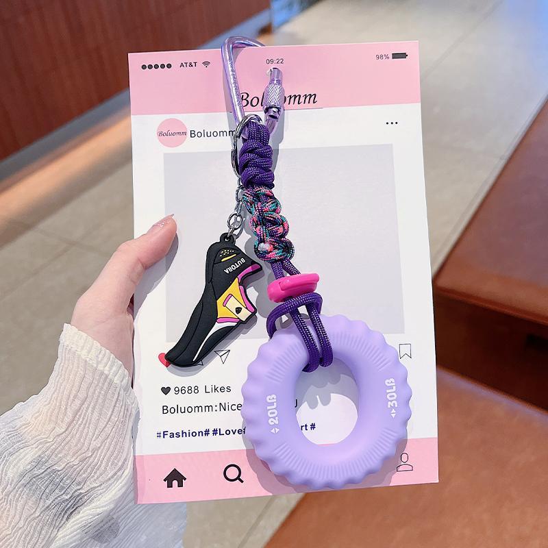 สินค้าใหม่จําลอง Rock Climbing รองเท้ากระเป๋าจี้ซิลิโคน Grip แหวนกระเป๋าอุปกรณ์เสริม Finger Training Decompression Gadget สามารถปรับแต่งได้