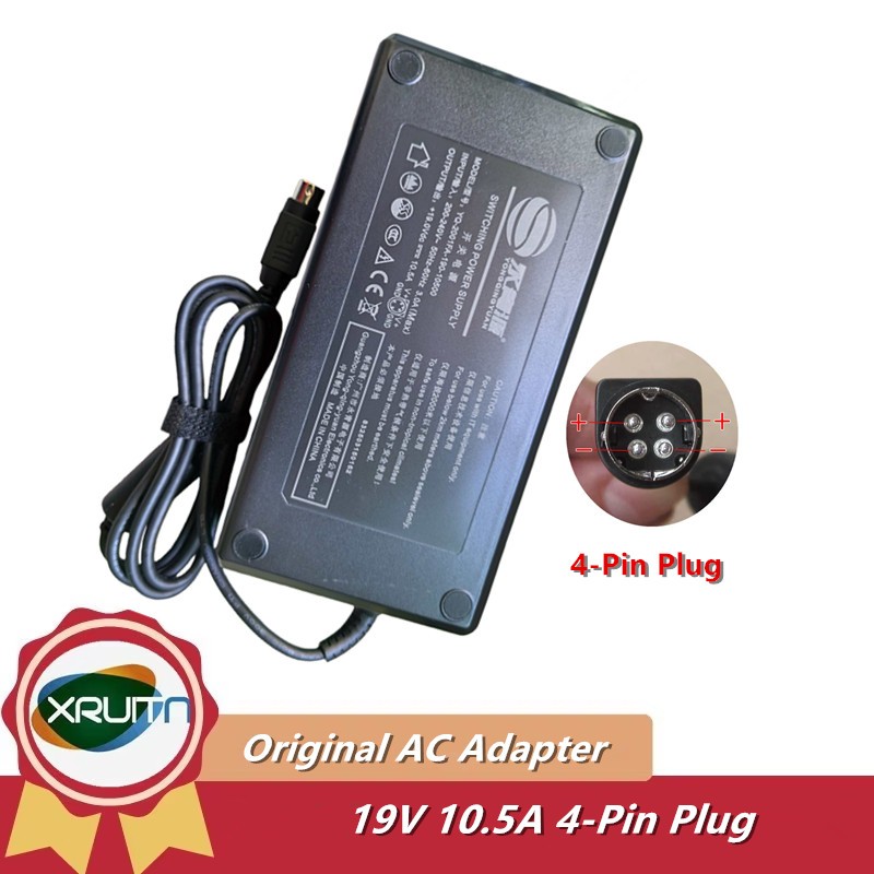 19V 10.5A 200W 4 PIN (Din) ปลั๊กอะแดปเตอร์แล็ปท็อปสําหรับ AIO แหล่งจ่ายไฟคอมพิวเตอร์