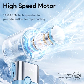 JAMAY FF23 พัดลมพกพา 4000mah พัดลม Type C พร้อมจอแสดงผล พัดลมไอเย็น 199 ระดับ มือถือ พับได้ 135°