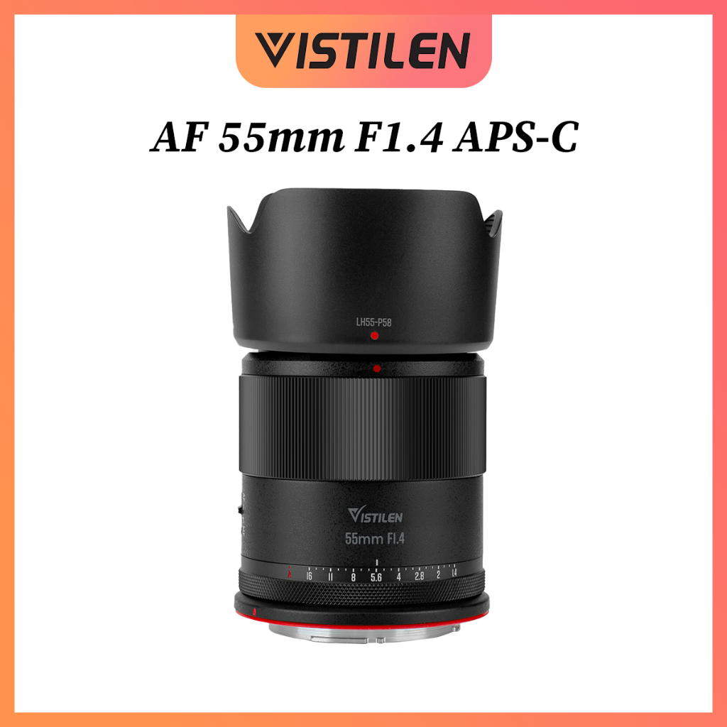 Vistilen 55mm F1.4 APS-C Auto Focus Portrait Lens สําหรับ EFR -Mount