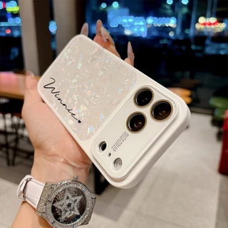 เคสโทรศัพท์ลายเปลือกหอยที่ปรับแต่งได้ใหม่สําหรับเคสไอโฟน17 Pro Max, 16 Pro Max, 15, และ 14 Pro Max