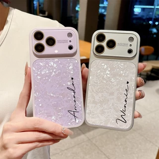 เคสโทรศัพท์ลายเปลือกหอยที่ปรับแต่งได้ใหม่สําหรับเคสไอโฟน17 Pro Max, 16 Pro Max, 15, และ 14 Pro Max