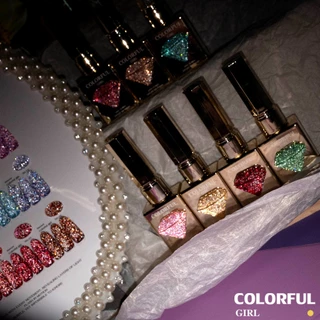 COLORFUL GIRL สีเจลแฟลช Diamond Flash Gel A-16 สี ✨ ฟีลดาวประกายเพชร｜วิ้งวาวแบบเพชรสุดหรู｜blingbling สูงสุด 💎 (ตกแต่งเพชรบนตัวขวด｜พร้อมใช้งาน ทามาให้แล้ว)